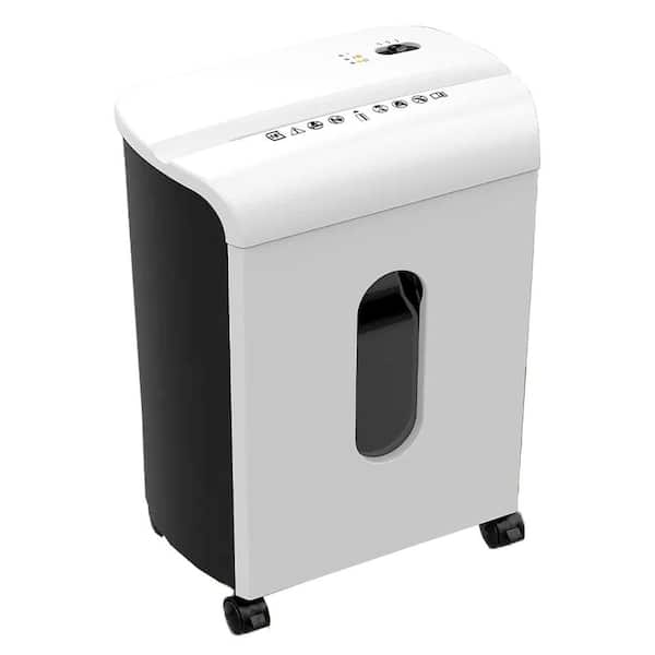 Ahfiwaso 12-Sheet Cross Cut Paper Shredder P-4 Security Level with 4.76-Gal. Pull Out Bin, Shred Paper and Credit Card/CD, White
