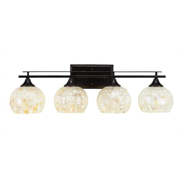 Unbranded Ontario 28.25 in. 4-Light Dark Granite Vanity Light
