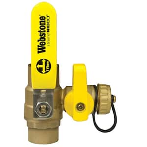 1-1/4 in. x 1-1/4 in. Pro-Pal Lead Free Forged Brass Sweat Ball Valve with Hi-Flow Hose Drain and Reversible Handle