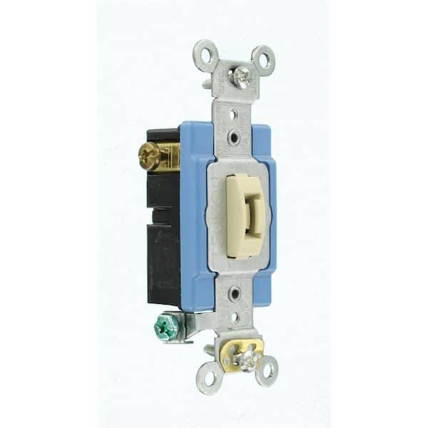 15 Amp Industrial Grade Heavy Duty 3-Way Locking Switch, Ivory 1203-2IL