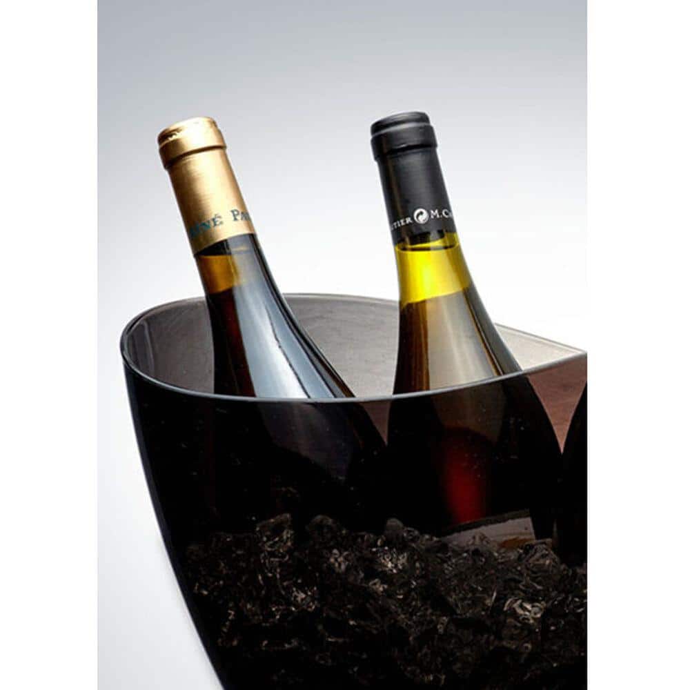 Black Wave Oval Party Tub with Styrene Polymer