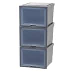 15.63 in. W x 11.65 in. H Single Stackable Deep Box Drawer in Gray  (3-Pack)
