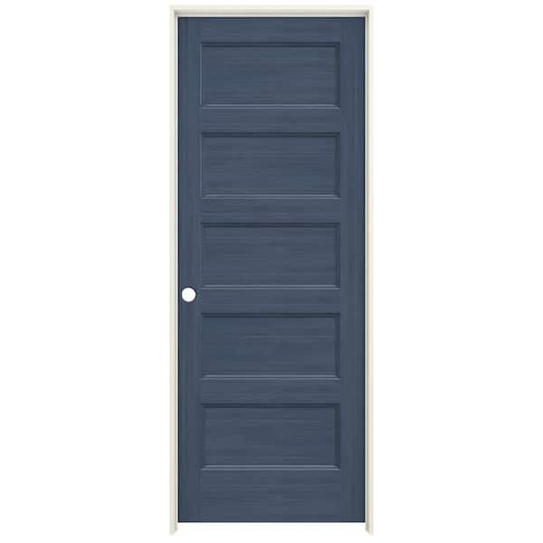 JELD-WEN 32 in. x 80 in. Conmore Denim Stain Smooth Solid Core Molded Composite Single Prehung Interior Door