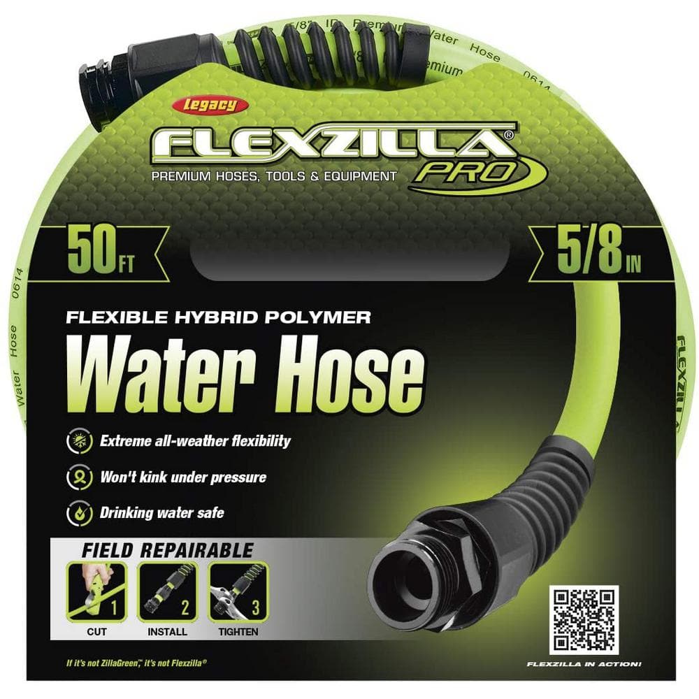 Legacy 50 ft. Heavy Duty Green Garden Hose with Aluminum Fittings