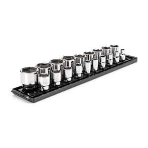 1/2 in. Drive 6-Point Socket Set, (19-Piece) (3/8 - 1-1/2 in.) with Rails
