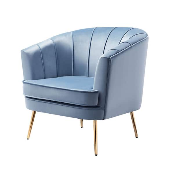 aqua velvet accent chair