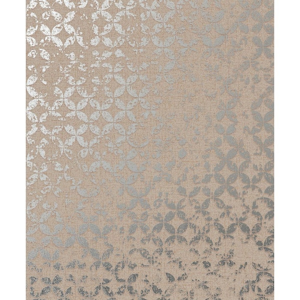 City Romance Collection Gold Stippled Shimmer Geometric Metallic Finish Vinyl on Non-Woven Non-Pasted Wallpaper Roll