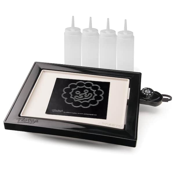 112.5 sq. in. Black Non-Stick PanGogh Electric Griddle Pancake Art Kit