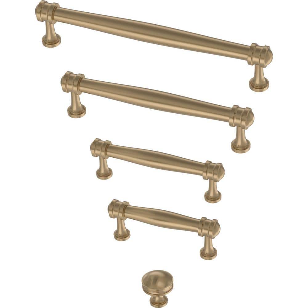 Champagne Bronze 6.3'' Industrial Bar Pull with Mounting Hardware