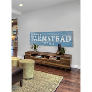 20 in. H x 60 in. W "Country Farmstead" by Marmont Hill Printed White Wood Wall Art