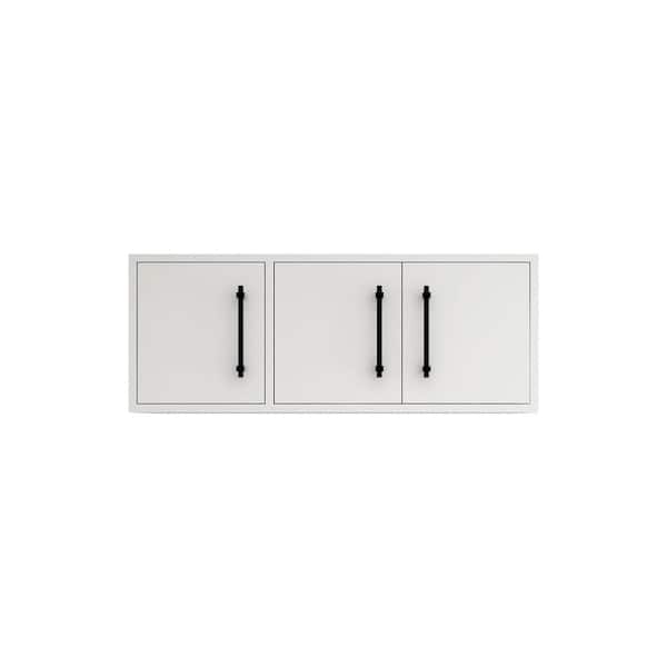 Victoria 35.6 in. W x 11.8 in. D x 13.78 in. H White Plywood Wall Overhead Floating Linen Cabinet in Gloss White