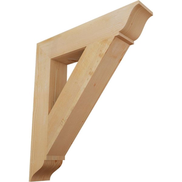 Ekena Millwork 6 in. x 36 in. x 32 in. Douglas Fir Traditional Rough Sawn Bracket