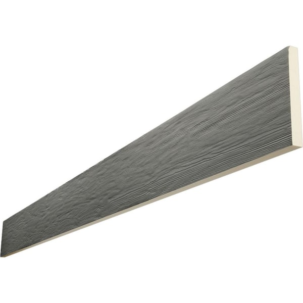 Ekena Millwork Endurathane 1 in. H x 12 in. W x 10 ft. L Rough Sawn Slate Faux Wood Beam Plank