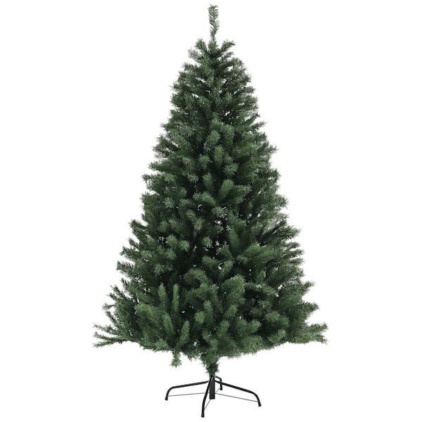 6ft Artificial Christmas Tree, Xmas Tree with 1000 Branch Tips, Auto Open, Holiday Decor with Steel Base for Home Office