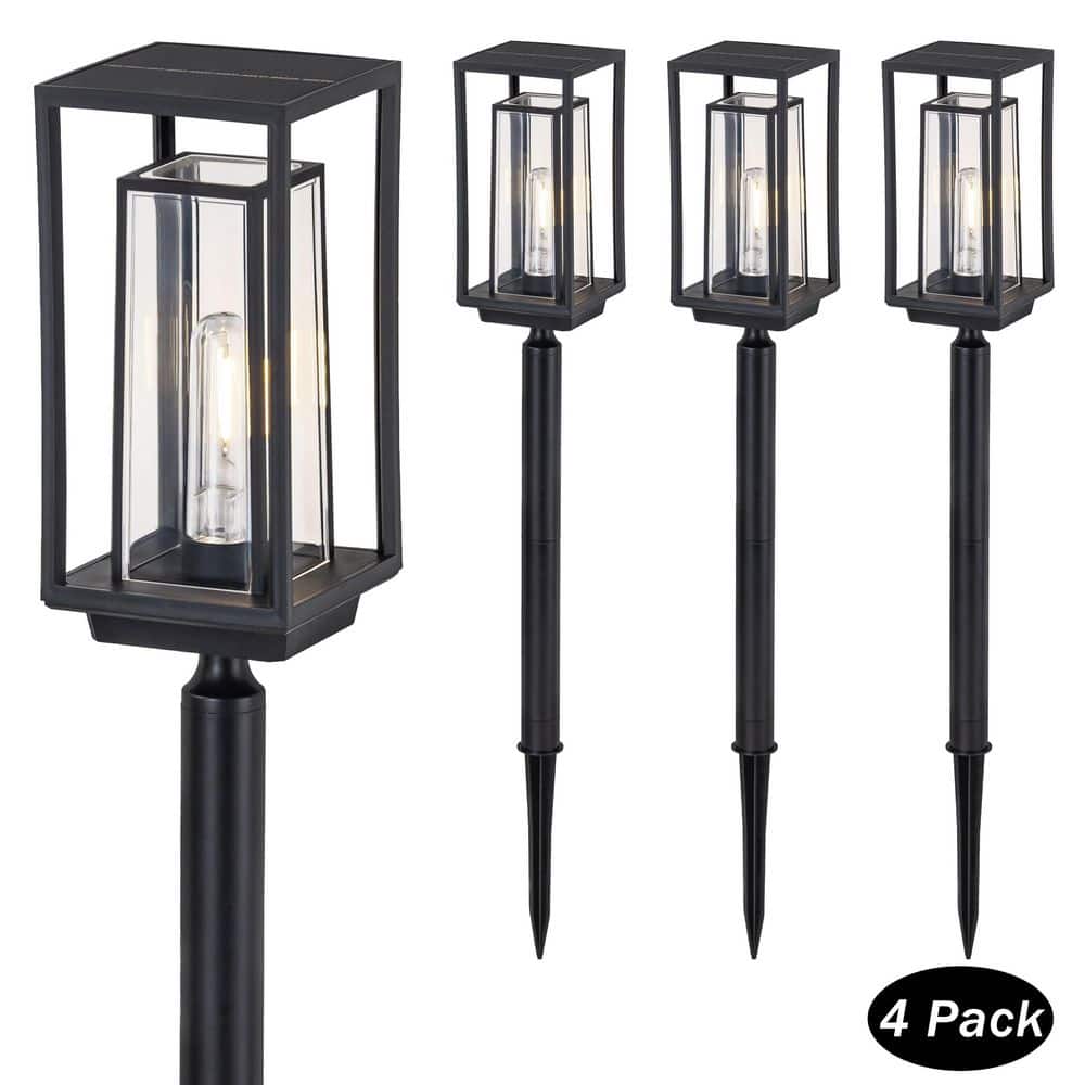 Low Voltage Black 150 Lumen Solar Integrated LED Weather Resistant Path Lights with Plastic Lens (6-Pack) price history on PriceWatchPro