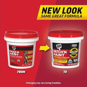 Patch-N-Paint 8 oz. White Premium-Grade Lightweight Spackling Paste