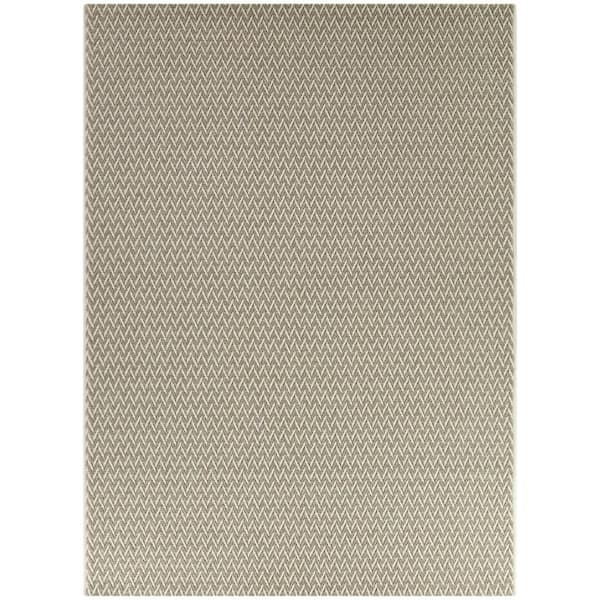 Cream 8 x 10 Natural Weave Indoor/Outdoor Area Rug