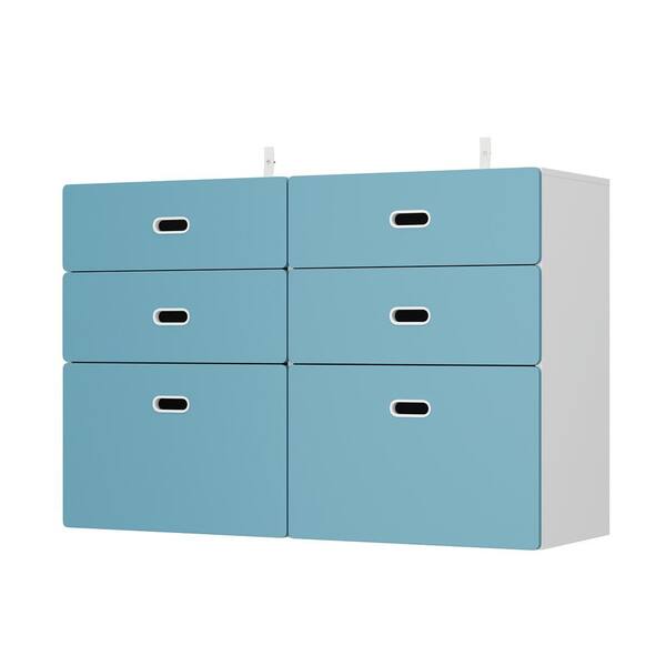 FUFU&GAGA Blue 6-Drawer Double Kid Dresser Nursery Dresser Storage Organizer Cabinet 31.6 in. H x 47.3 in. W x 15.8 in. D KF260079-01 - The Home Depot FUFU&GAGA Blue 6-Drawer Double Kid Dresser Nursery Dresser Storage Organizer Cabinet 31.6 in. H x 47.3 in. W x 15.8 in. D KF260079-01 - The Home Depot