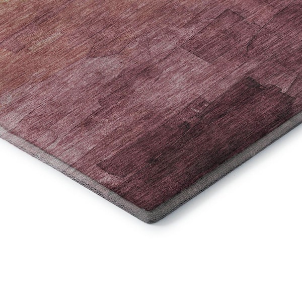 Mayfield Premium Machine Washable Abstract AMF1465 Mauve 9 ft. x 12 ft. Area Rug