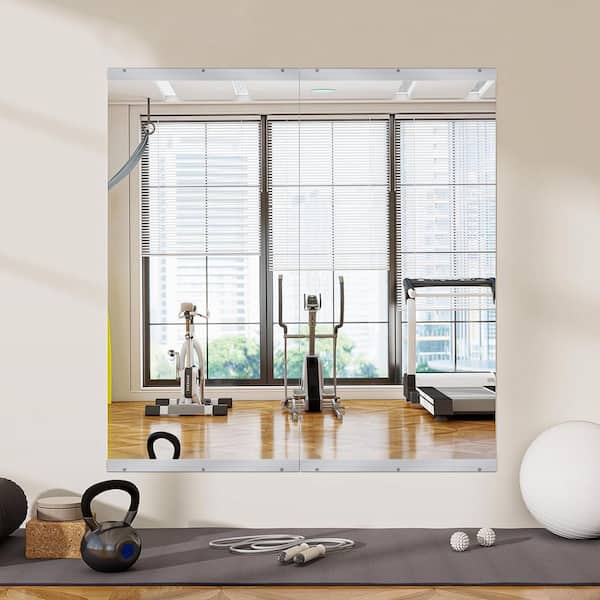 GHS.JEM Blanc SS Mirror Bottom 完成品 Sxiawe Clear 24 in. W x 48 in. H Shatterproof Rectangular