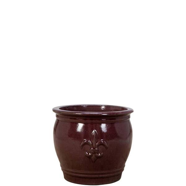 Unbranded 9 Qt. 9 in. Falling Purple Clay New Orleans Planter