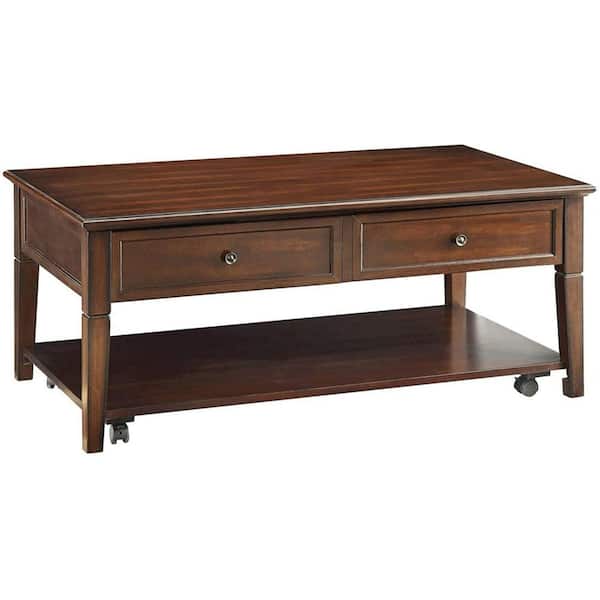 Acme Furniture Malachi 48 in. Walnut Rectangle Wood Coffee Table
