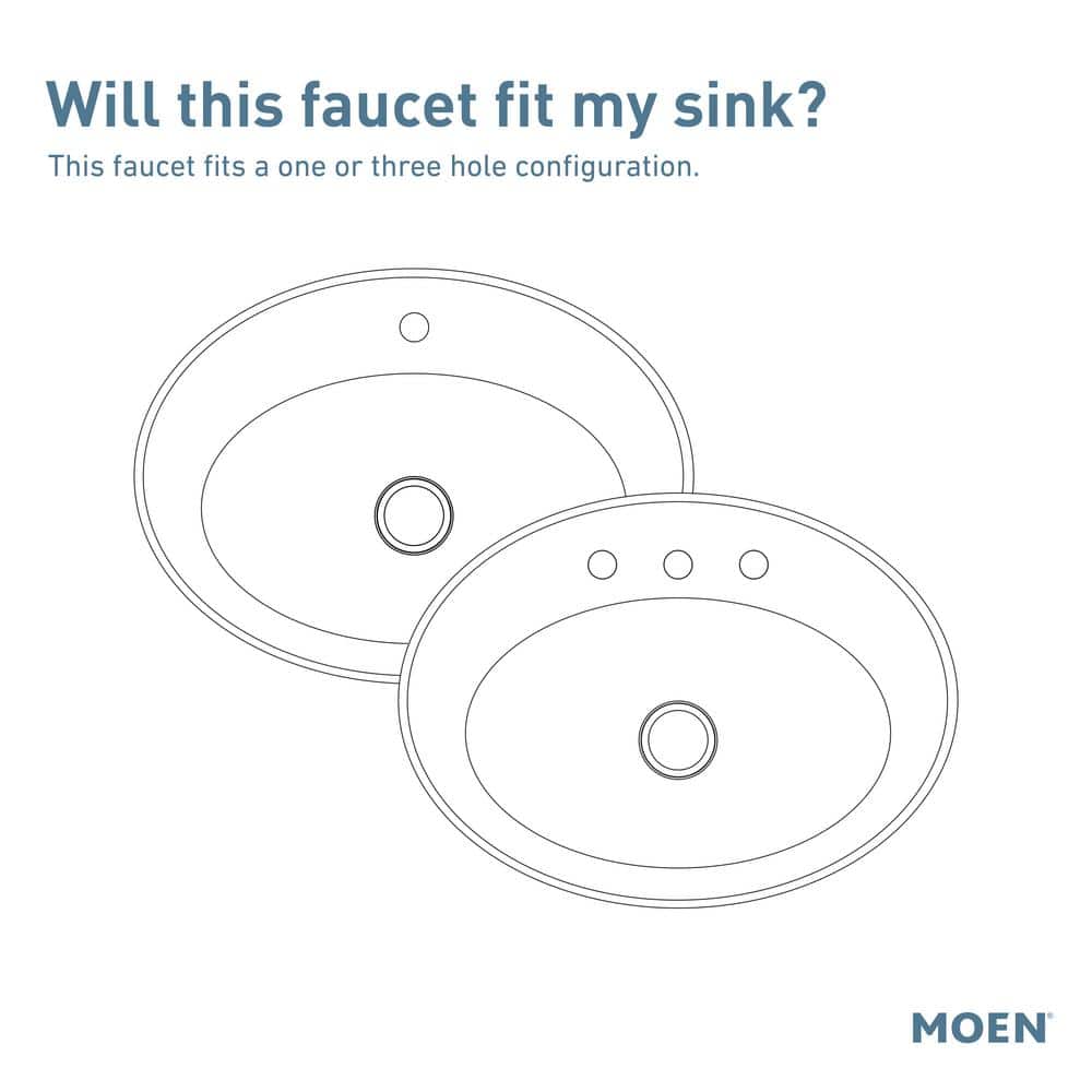 Moen Matte Black Modern Single Handle Bathroom Faucet