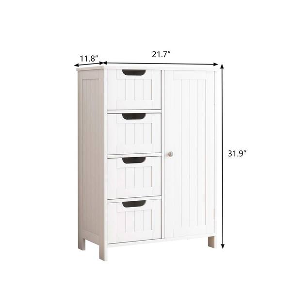 GZMR 15.75-in W x 30.71-in H Mdf White Freestanding Utility Storage Cabinet