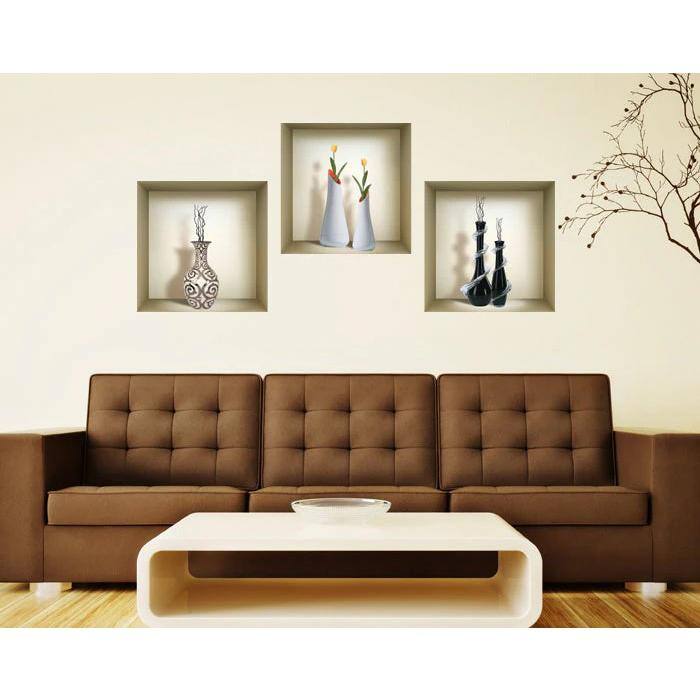 Multi-Color 3D Design Vinyl Wall Decal Set