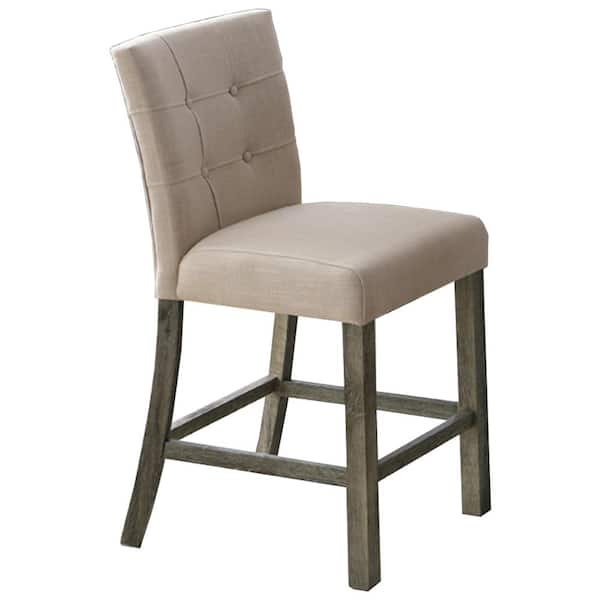 Best Master Furniture Harold 39.5 in. H Light Gray Counter Height Stools (Set of 2)