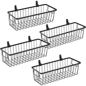 Farmhouse Pantry Organizer Bin Basket- Portable Hanging Wall Basket for Kitchen in 4-Packs