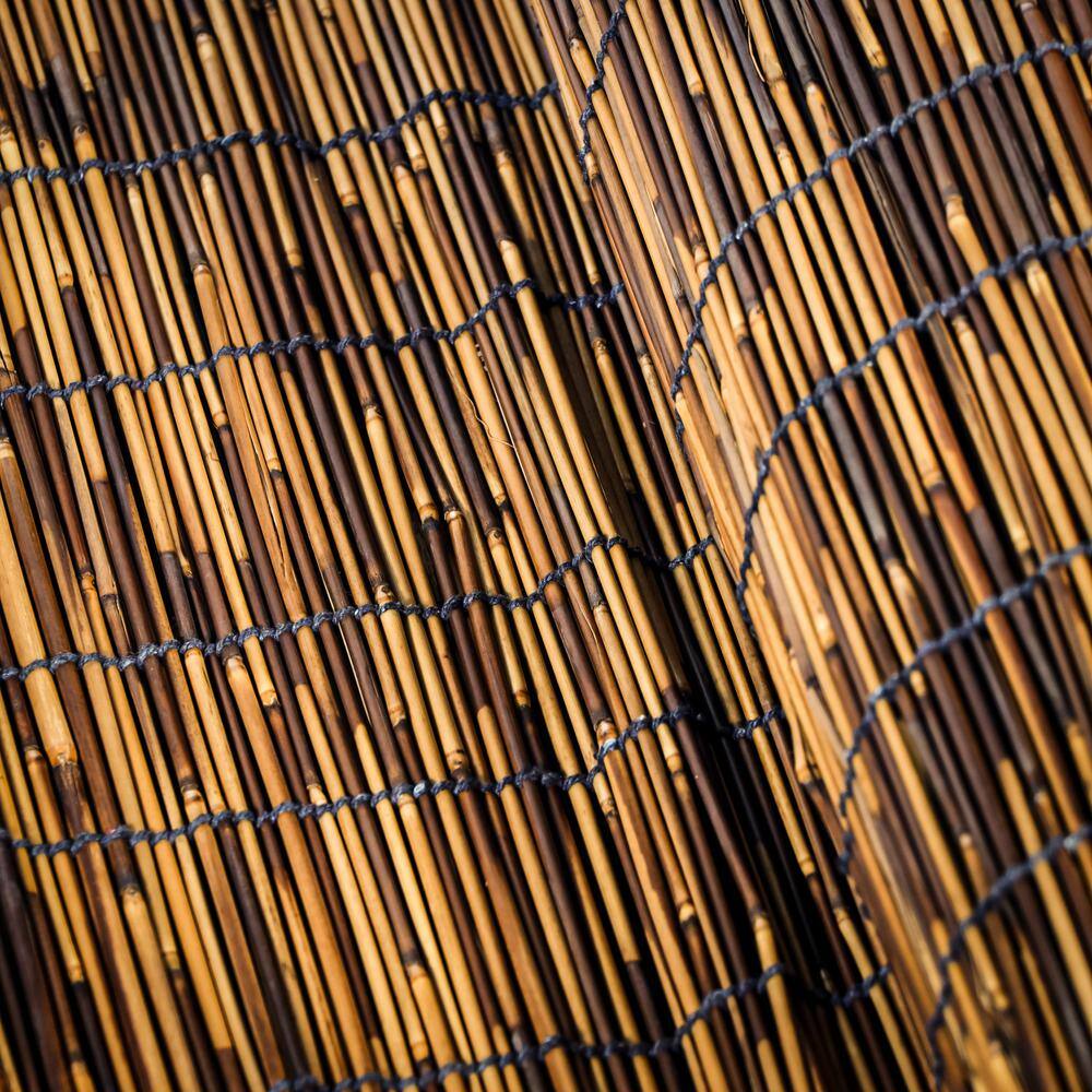 16.4 ft x 4 ft Brown Bamboo Reed Privacy Screen Fence
