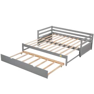Twin or Double Twin Gray Wood Morden Daybed with Trundle