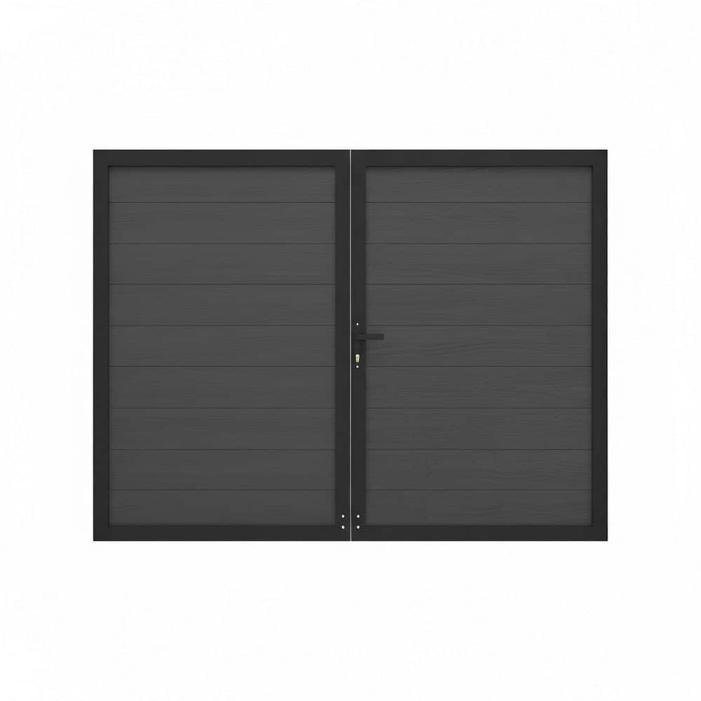 Outdoor 6 ft. W x 6 ft. H Silver Gray Composite Panel Fence Gate Kit for Garden Privacy price history on PriceWatchPro