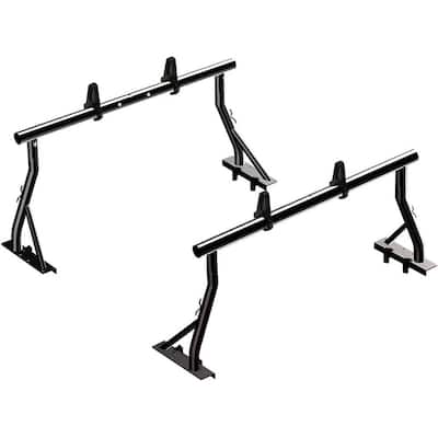800 lbs. Extendable Non-Drilling Pick Up Ladder Lumber Utility Rack 2 Bars with Mounting Clamps and Load Stops