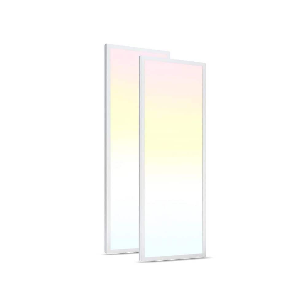 12 in. Integrated LED Semi-Flush Mount Panel Light, 4980LM, Dimmable 5CCT 3000K-6000K, Ceiling Light Fixture, 2-Pack price history on PriceWatchPro