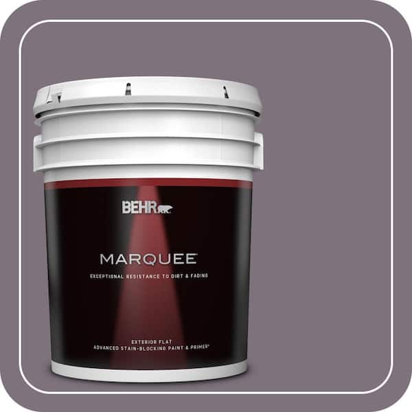 BEHR MARQUEE 5 gal. #N100-5 Plush Velvet Flat Exterior Paint & Primer