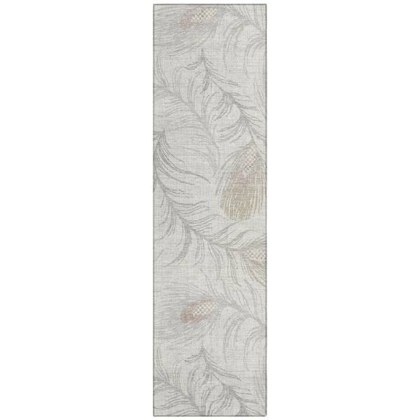 Chantille Machine Washable Indoor/Outdoor Abstract ACN3147 Ivory 2 ft. x 7 ft. Runner Rug