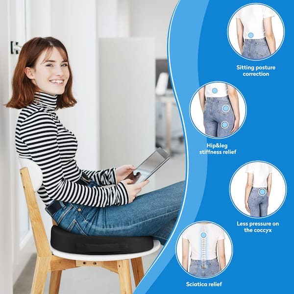 Afoxsos Memory Foam Seat Cushion for Office, Car, Airplane