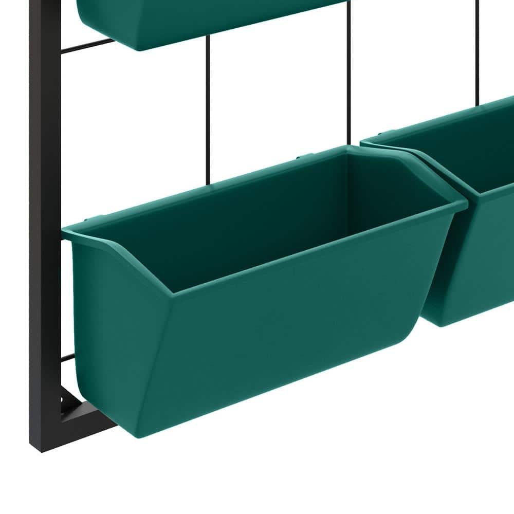Green 3-Tier Wall Planter with 6 Self-Draining Pots