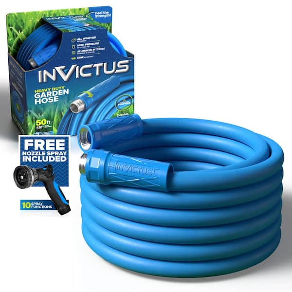 5/8 in. Outer Dia x 50 ft. Heavy-Duty Reinforced Polymer 300PSI Lightweight Kink and Weather Resistant Garden Hose