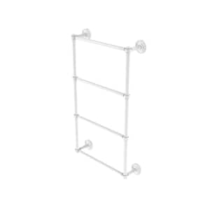 Prestige Regal 30 Inch Wall Mounted 4 Tier Ladder Towel Bar in Matte White