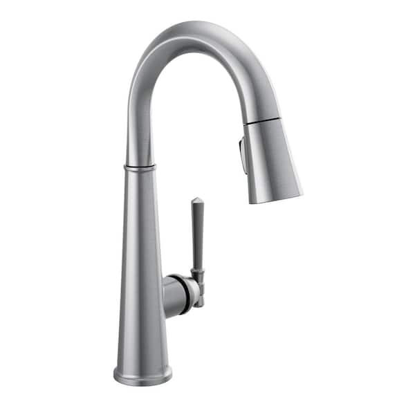 Delta Emmeline Single-Handle Bar Faucet in Lumicoat Arctic Stainless