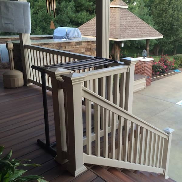Vanderbilt 3.5 ft. H x 8 ft. W Khaki Vinyl Stair Railing Kit
