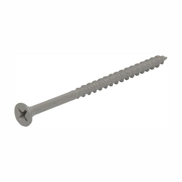 #8 x 2-1/2 in. #2 Phillips Bugle Head Coarse Thread Coated Exterior Wood Deck Screws 10 lb. Box
