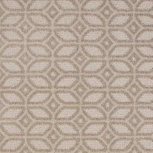 Allshore Parchment Beige 37 oz. Polyester Patterned Installed Carpet