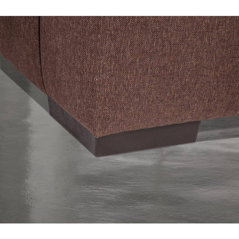 Earthtone Cinnamon Fabric Lawson Sofa with Removable Cushions