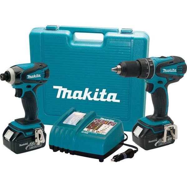 Makita 18-Volt LXT Lithium-Ion Cordless Hammer Drill/Impact Driver Combo Kit (2-Piece) w/ (2) 3Ah Batteries, Automotive Charger
