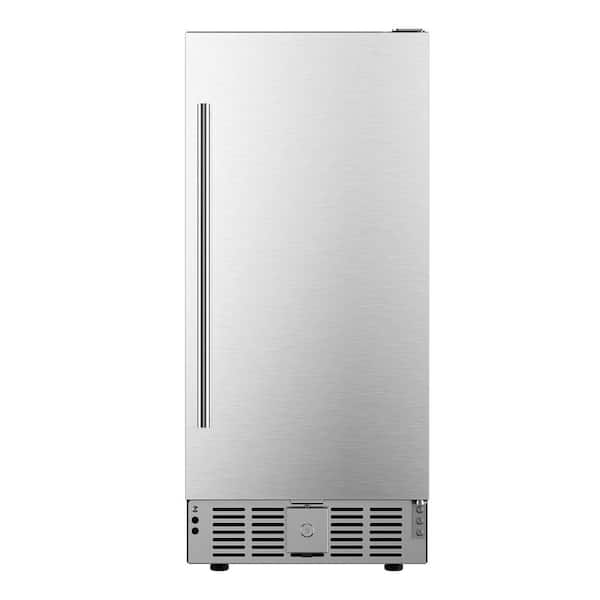 15 in. Single Zone 127-Cans Freestanding/ Built-in Beverage and Wine Cooler Fridge in Silver, Stainless Steel Door