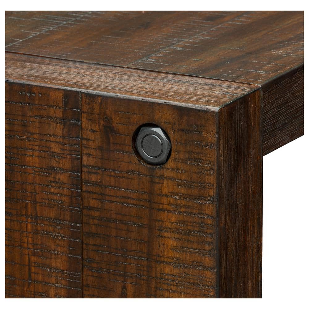 Monterey Dark Wood Rectangular Console Table with Brushed Finish